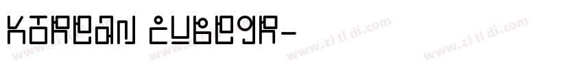 korean cubegr字体转换